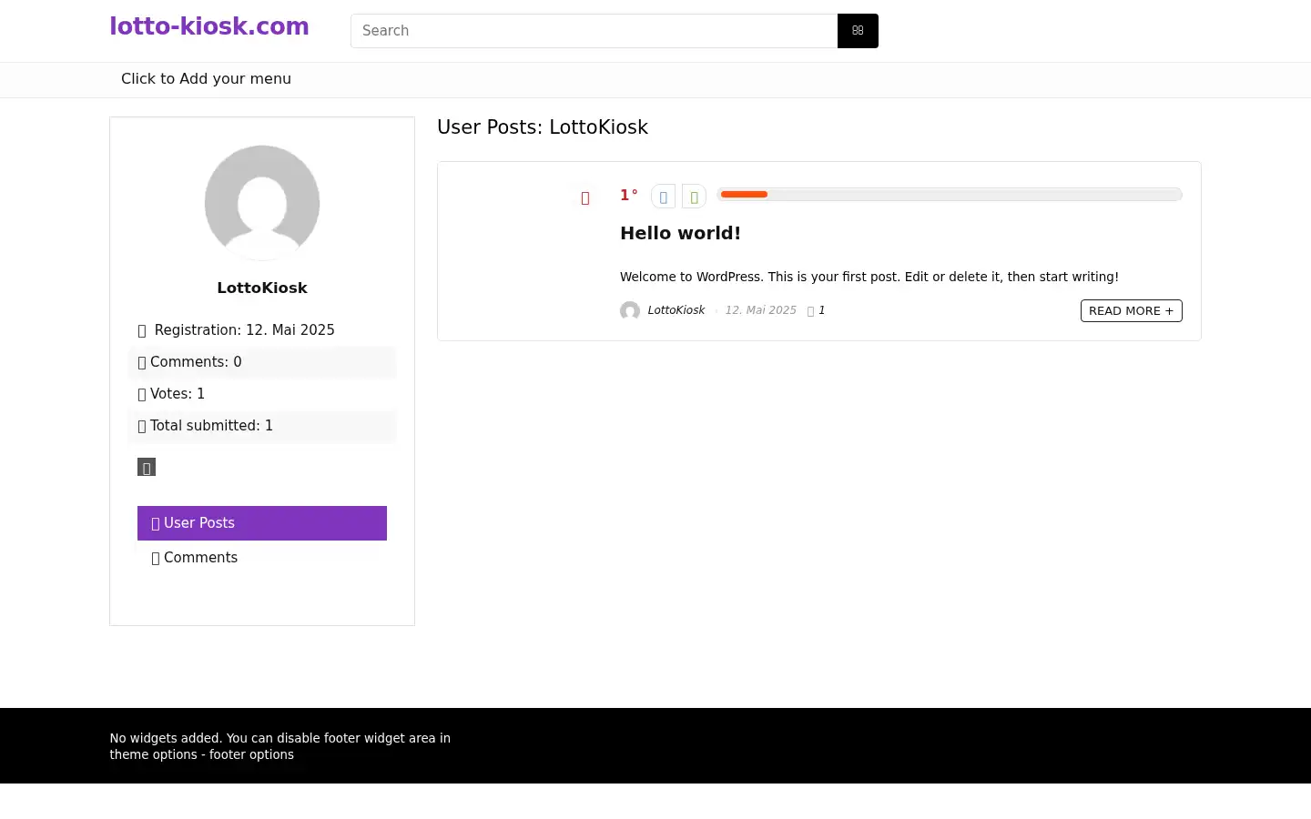 Screenshot of lotto-kiosk.com
