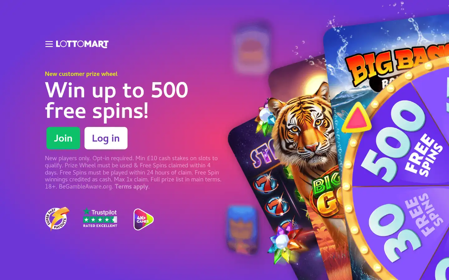 Screenshot of lottomart.com