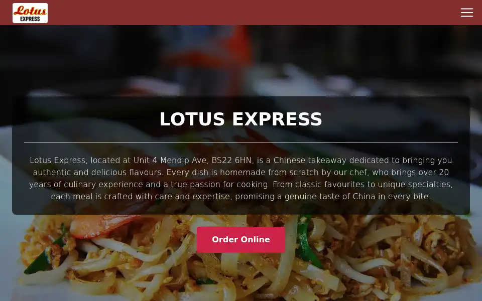 Screenshot of lotusexpress.co.uk