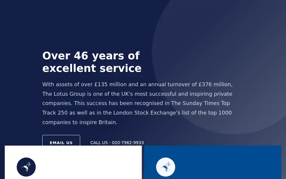 Screenshot of lotusgroup.co.uk