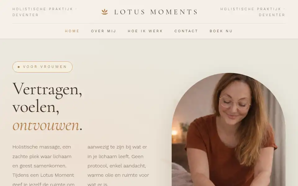 Screenshot of lotusmoments.nl