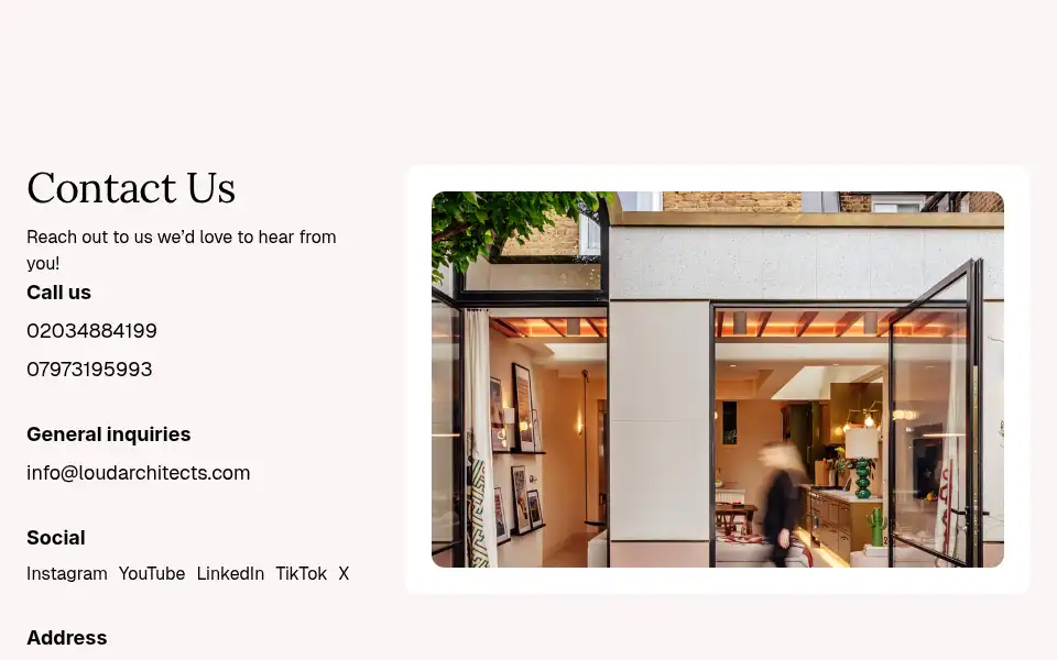 Screenshot of loudarchitects.com