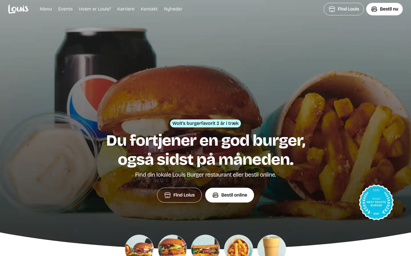Screenshot of louisburger.dk