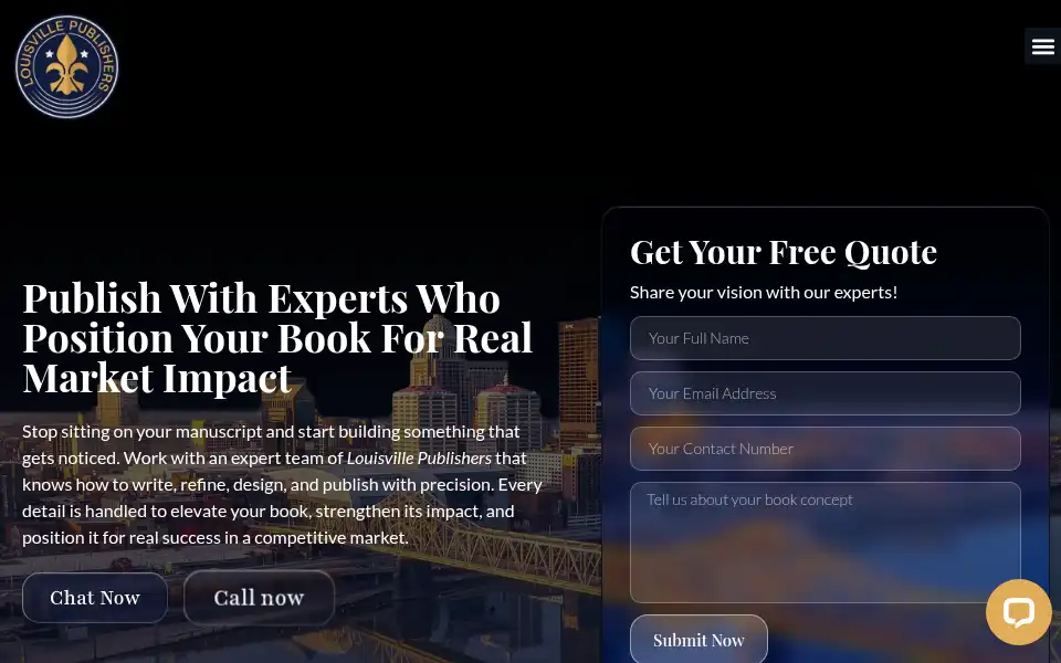 Screenshot of louisvillepublishers.com