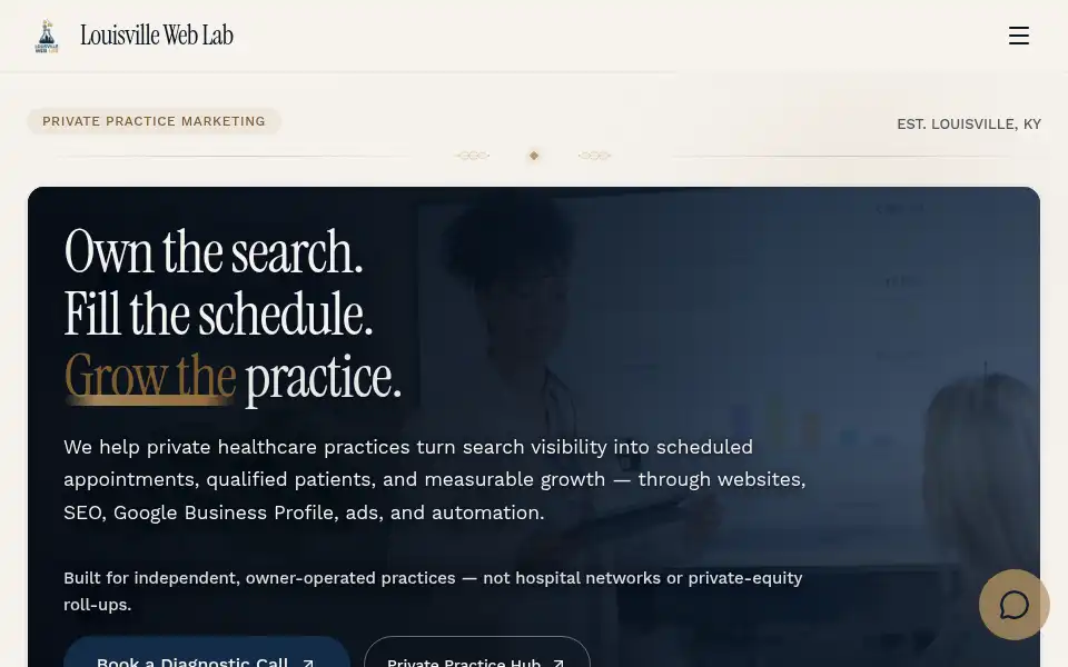 Screenshot of louisvilleweblab.com