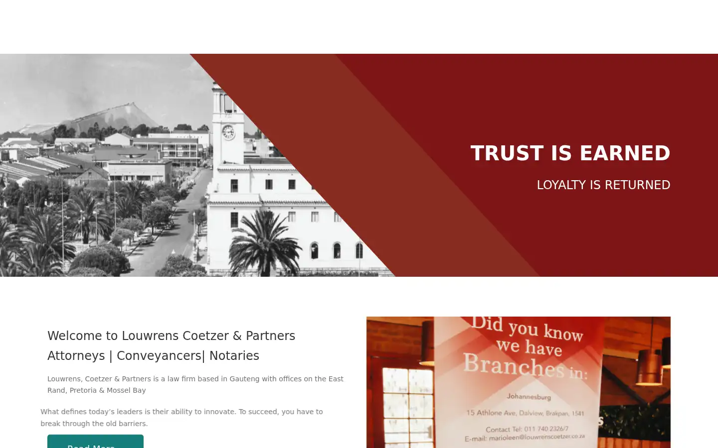 Screenshot of louwrenscoetzer.co.za
