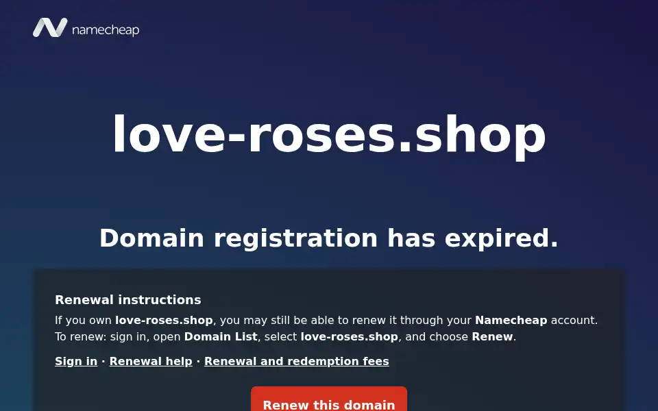 Screenshot of love-roses.shop