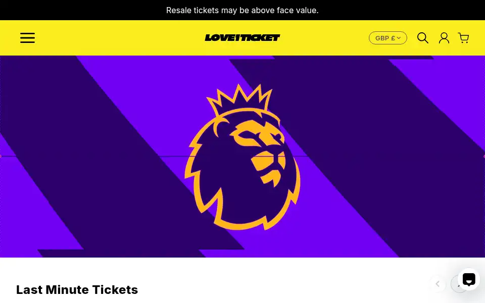 Screenshot of love1ticket.com