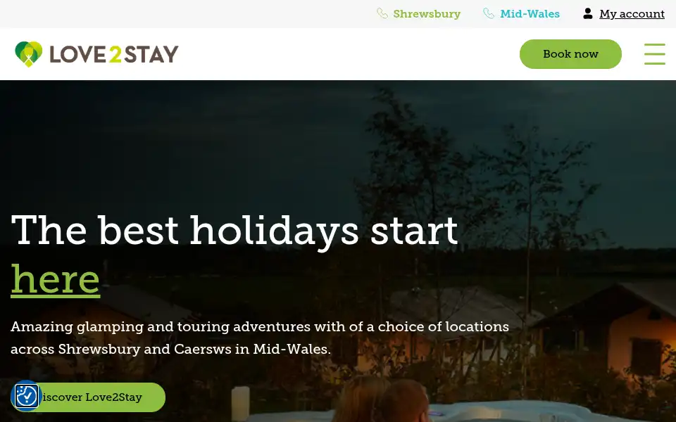 Screenshot of love2stay.co.uk