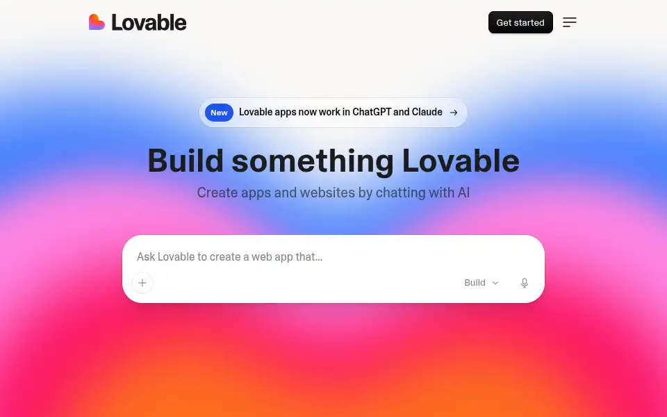 Screenshot of loveable.dev