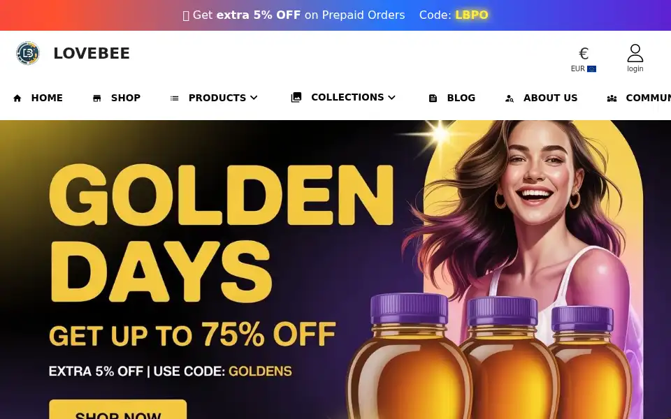 Screenshot of lovebee.co.in