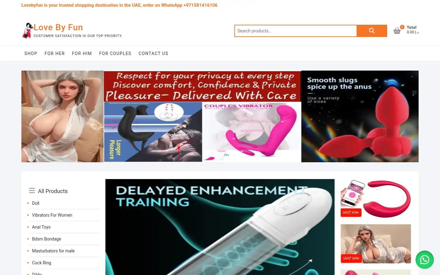 Screenshot of lovebyfun.store