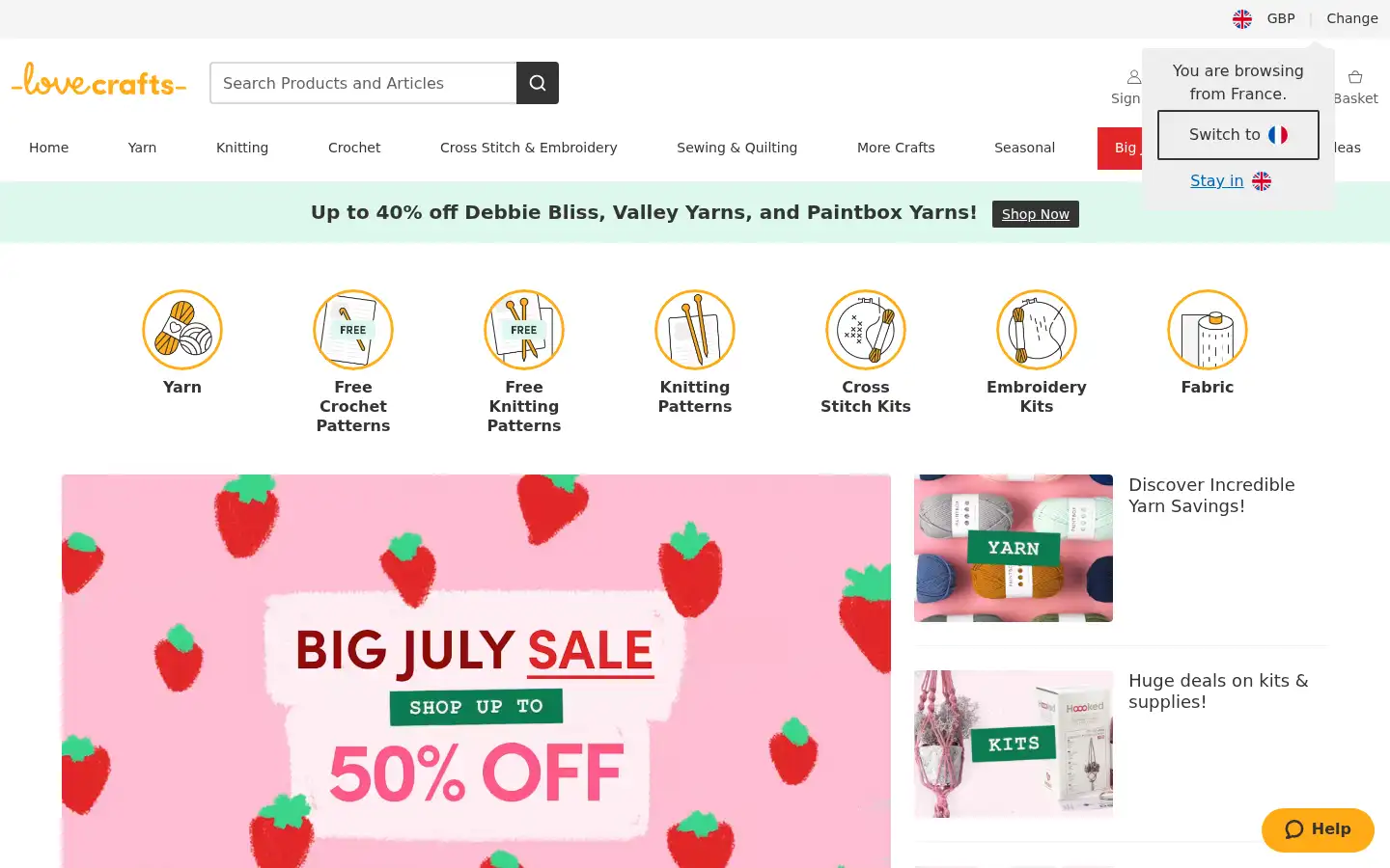 Screenshot of lovecrafts.com