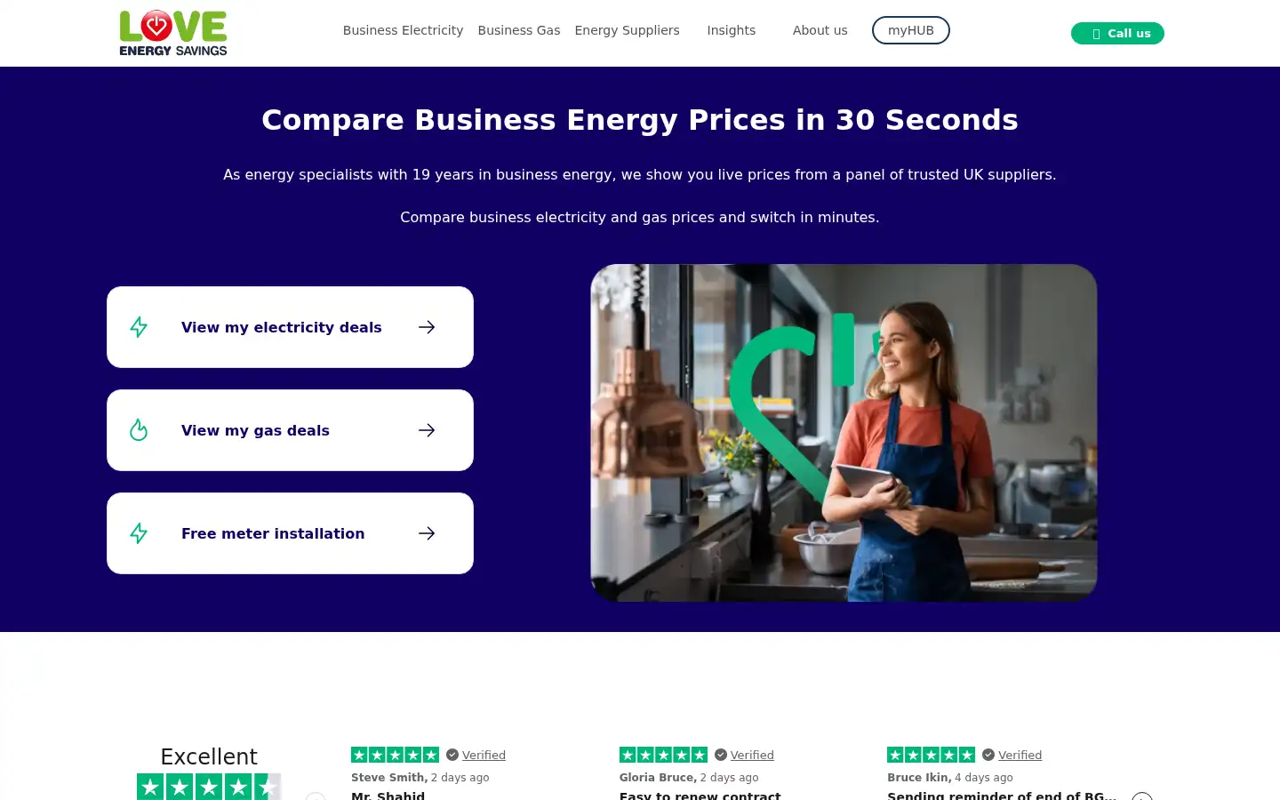 Screenshot of loveenergysavings.com