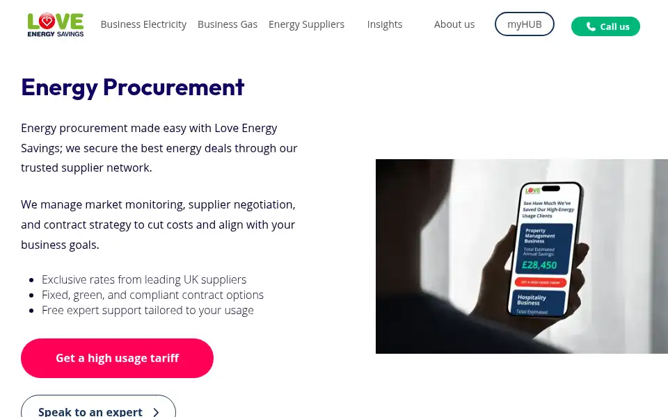 Screenshot of loveenergysolutions.com