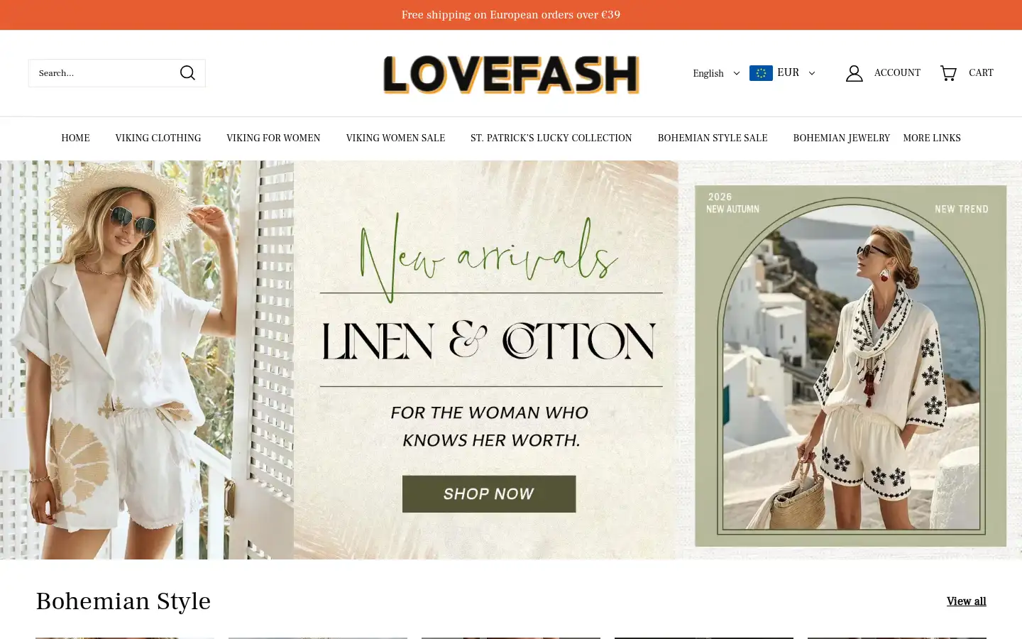 Screenshot of lovefash.com