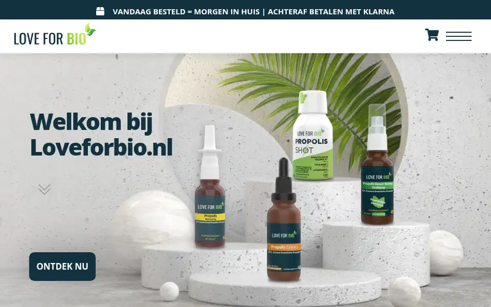 Screenshot of loveforbio.nl