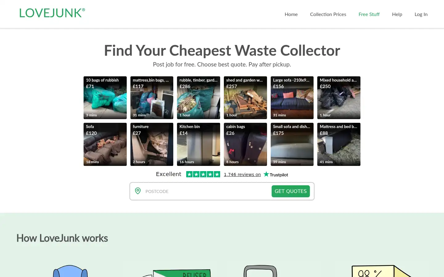Screenshot of lovejunk.com