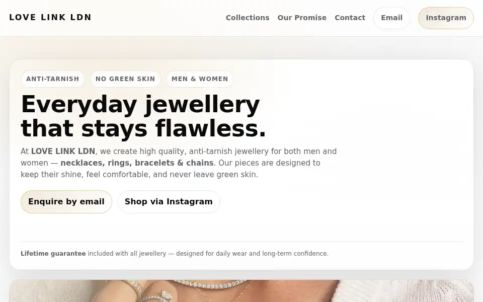 Screenshot of lovelinkldn.com