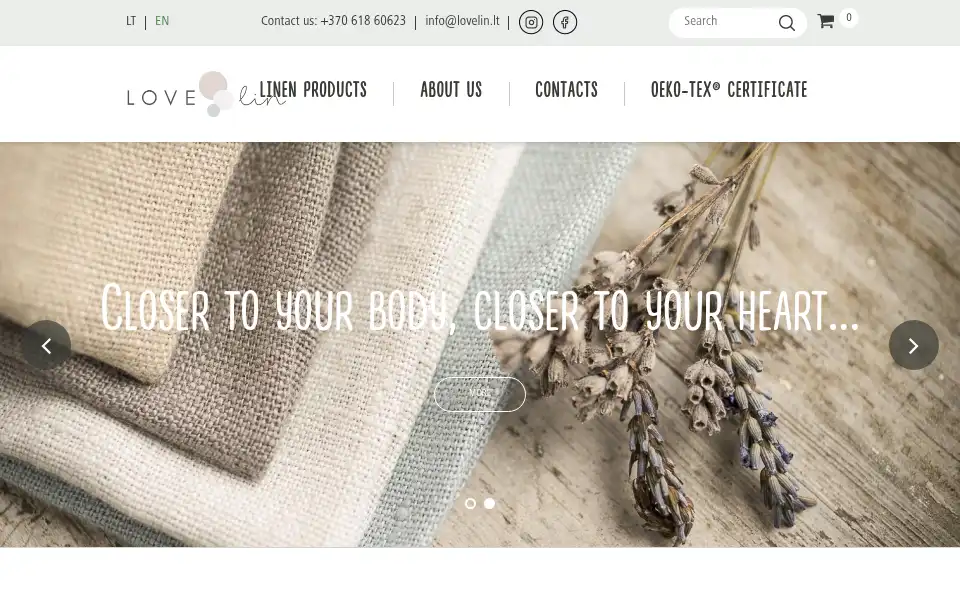 Screenshot of lovelinstore.com