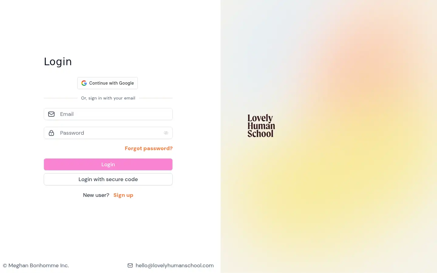 Screenshot of lovelyhumanschool.com