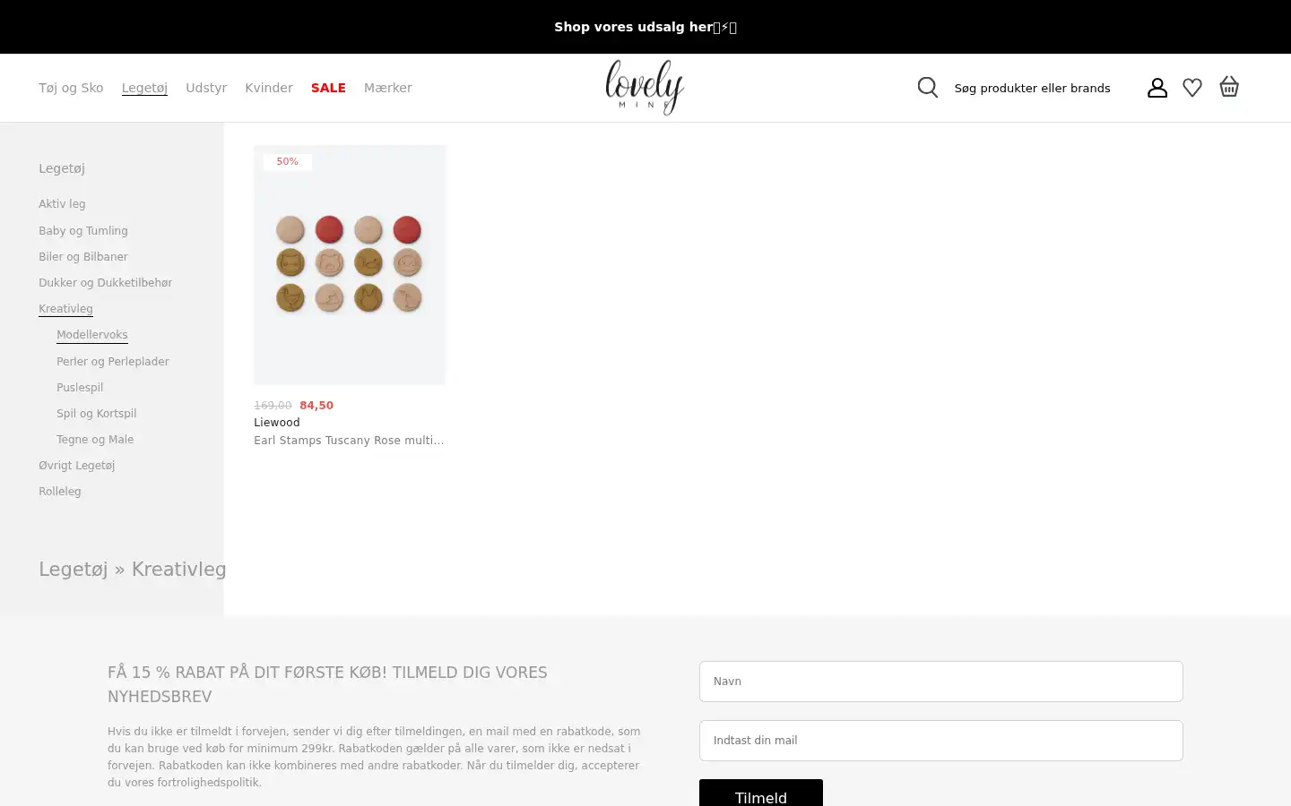 Screenshot of lovelymine.dk