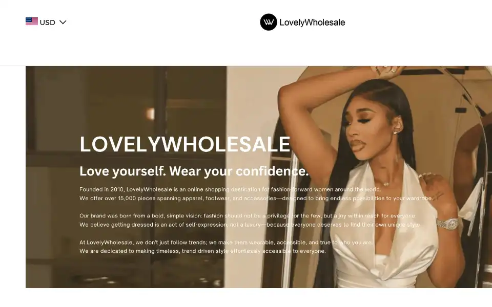Screenshot of lovelywholesale.com