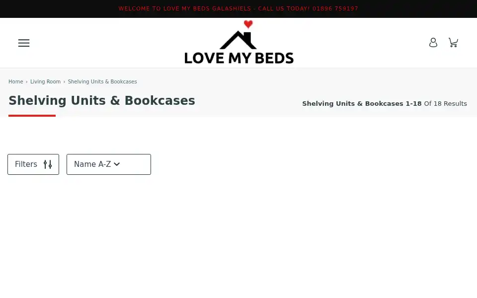 Screenshot of lovemybeds.com