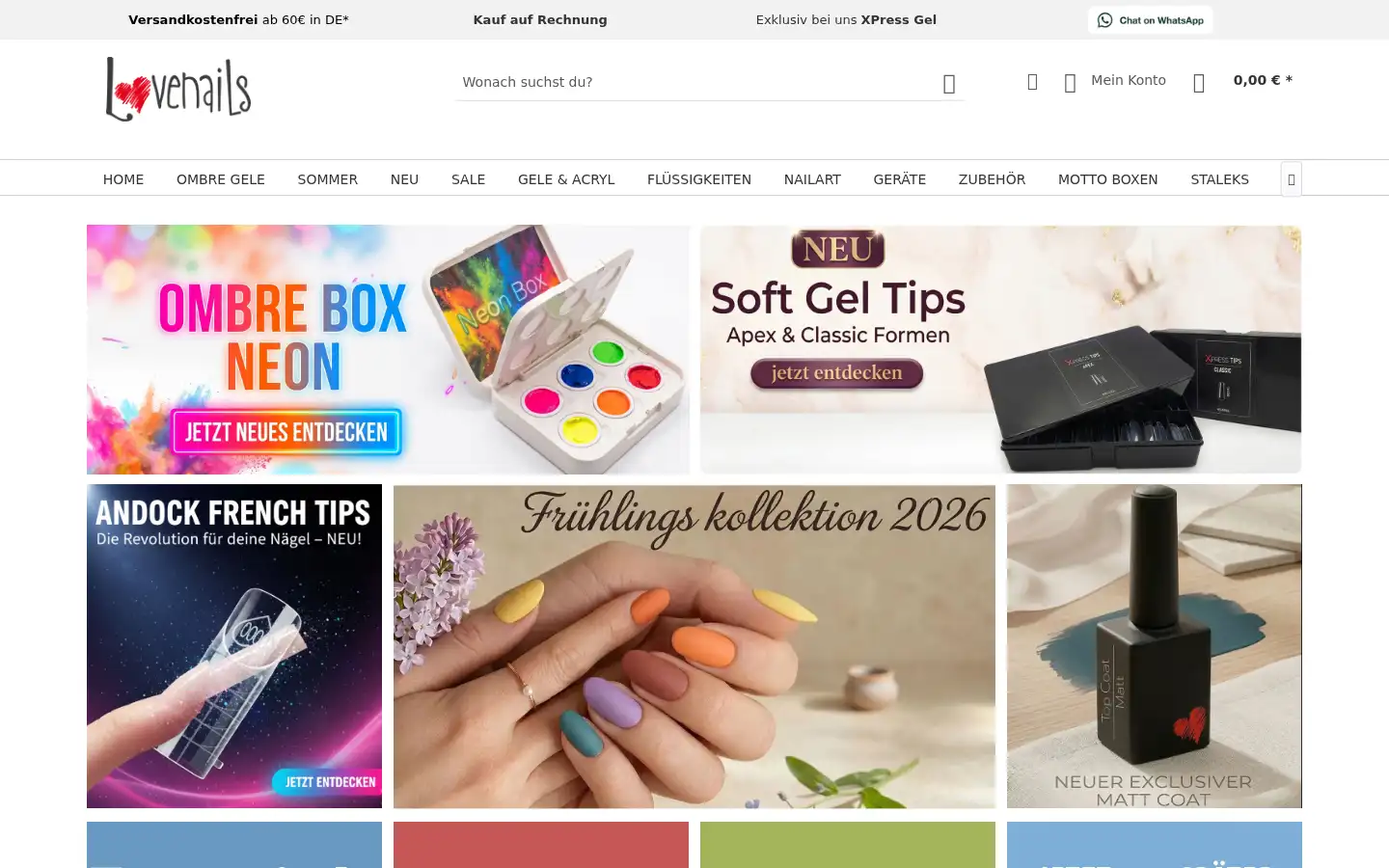 Screenshot of lovenails-shop.de