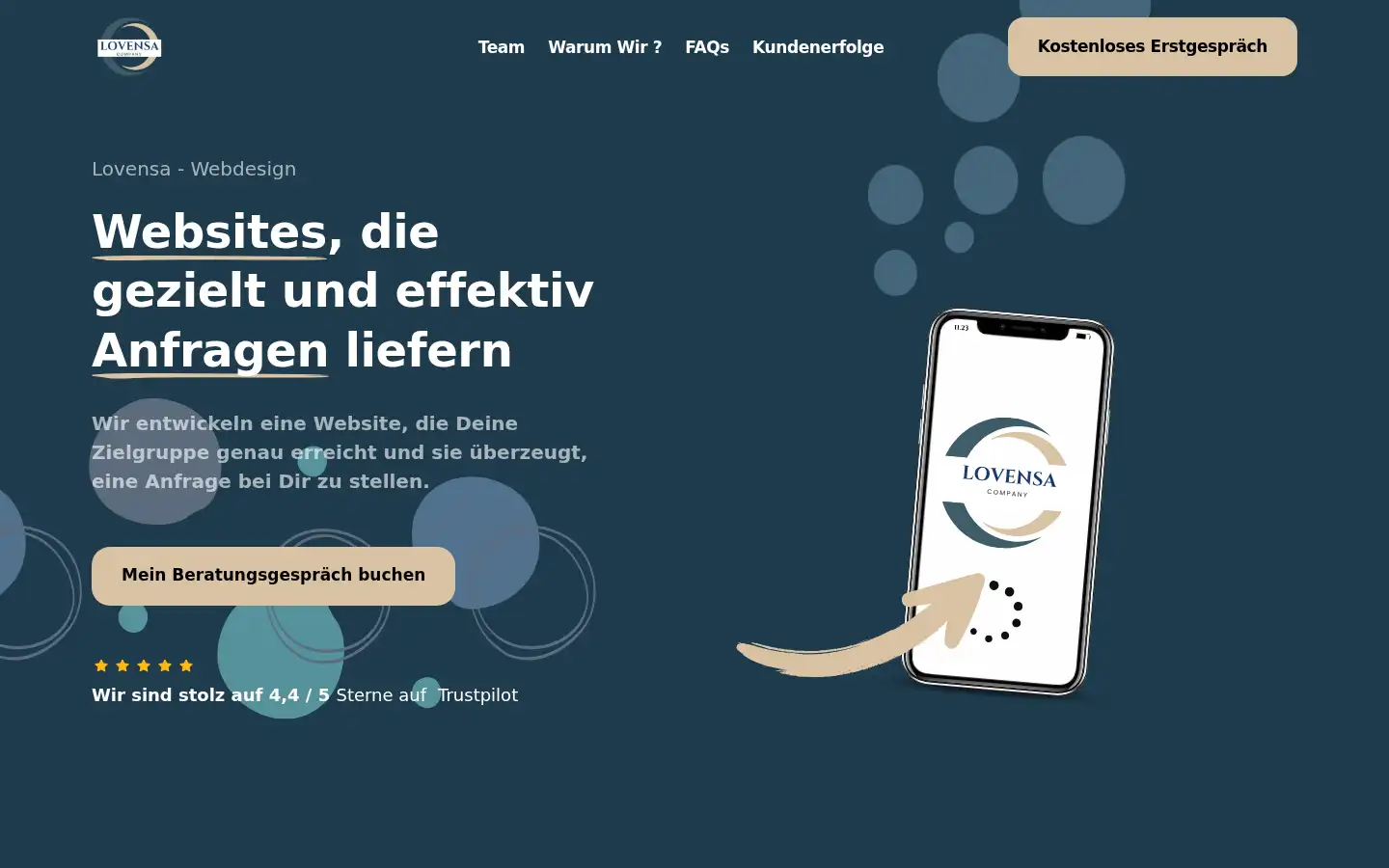 Screenshot of lovensa-agentur.de