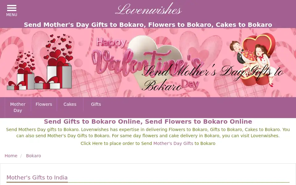 Screenshot of lovenwishes.com