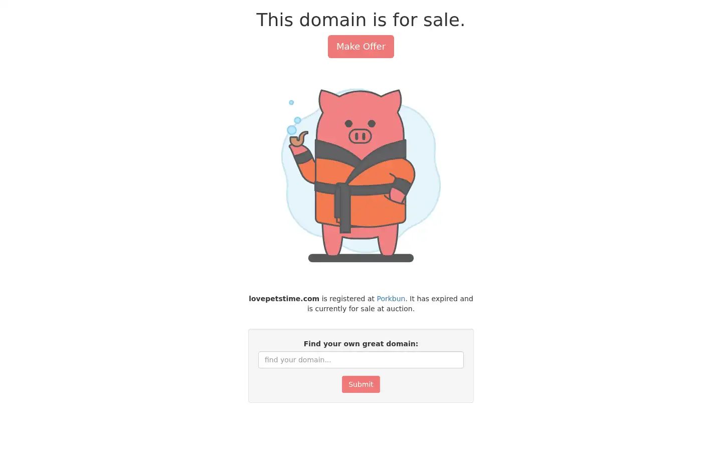 Screenshot of lovepetstime.com