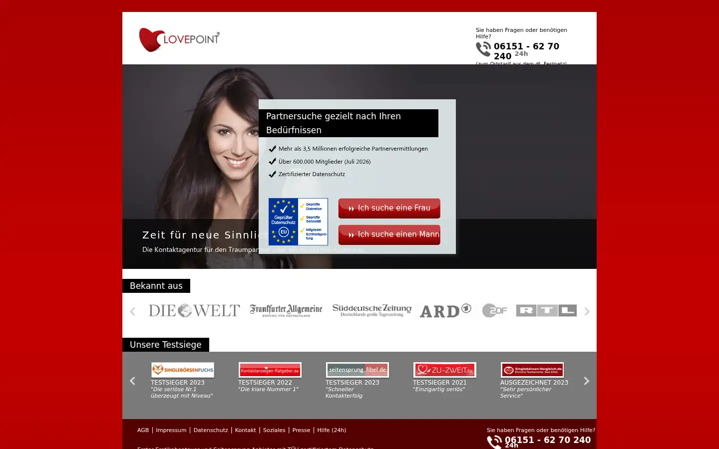Screenshot of lovepoint.de