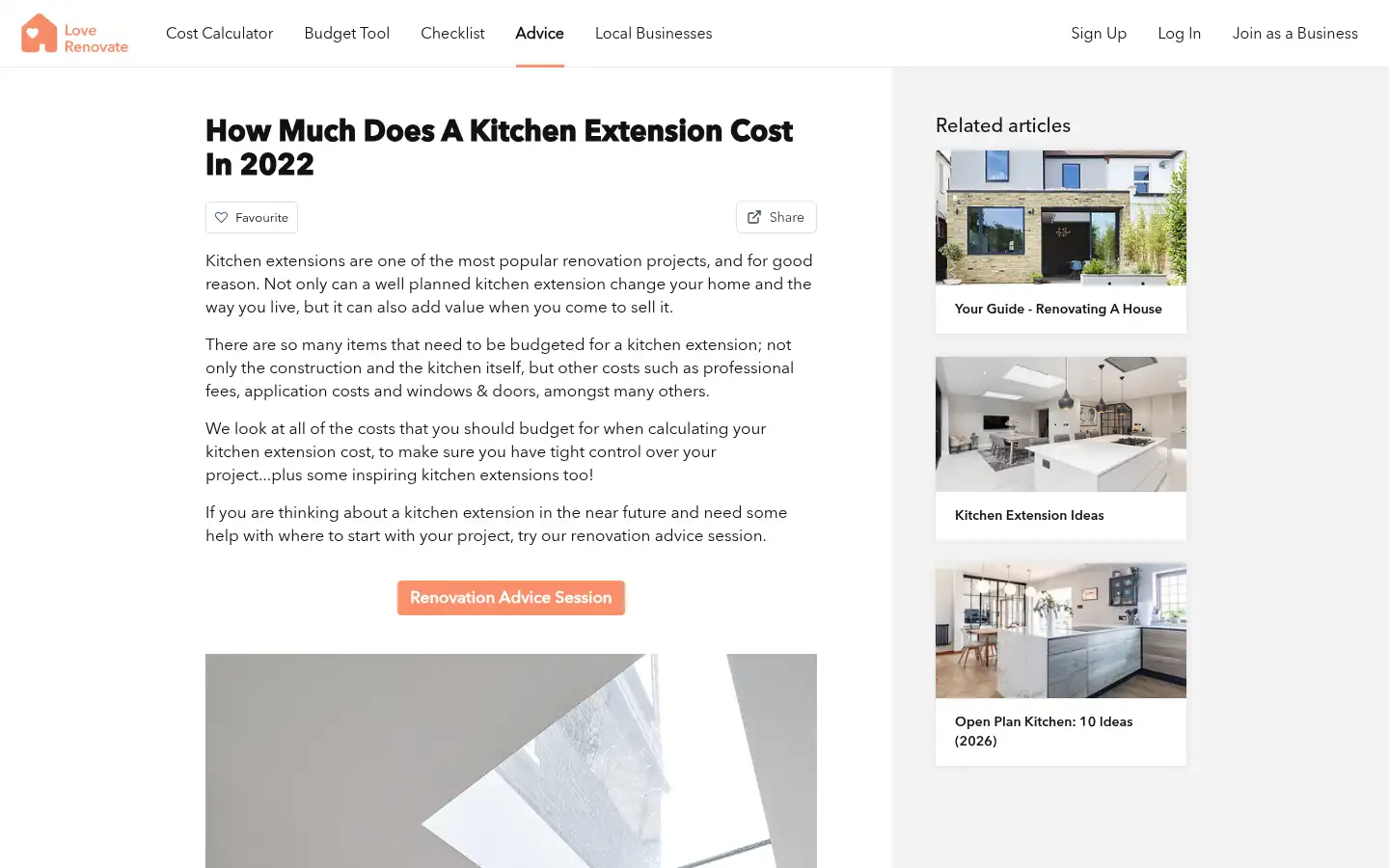 Screenshot of loverenovate.co.uk