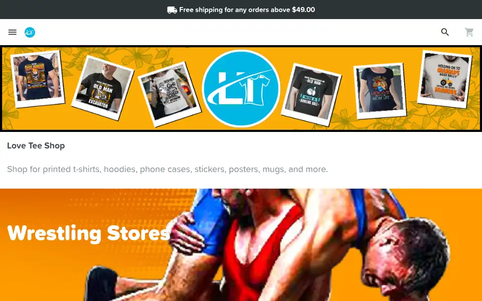 Screenshot of lovetee.shop