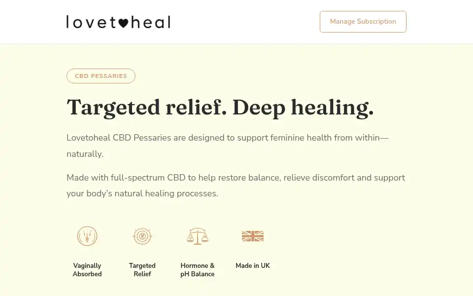 Screenshot of lovetoheal.com