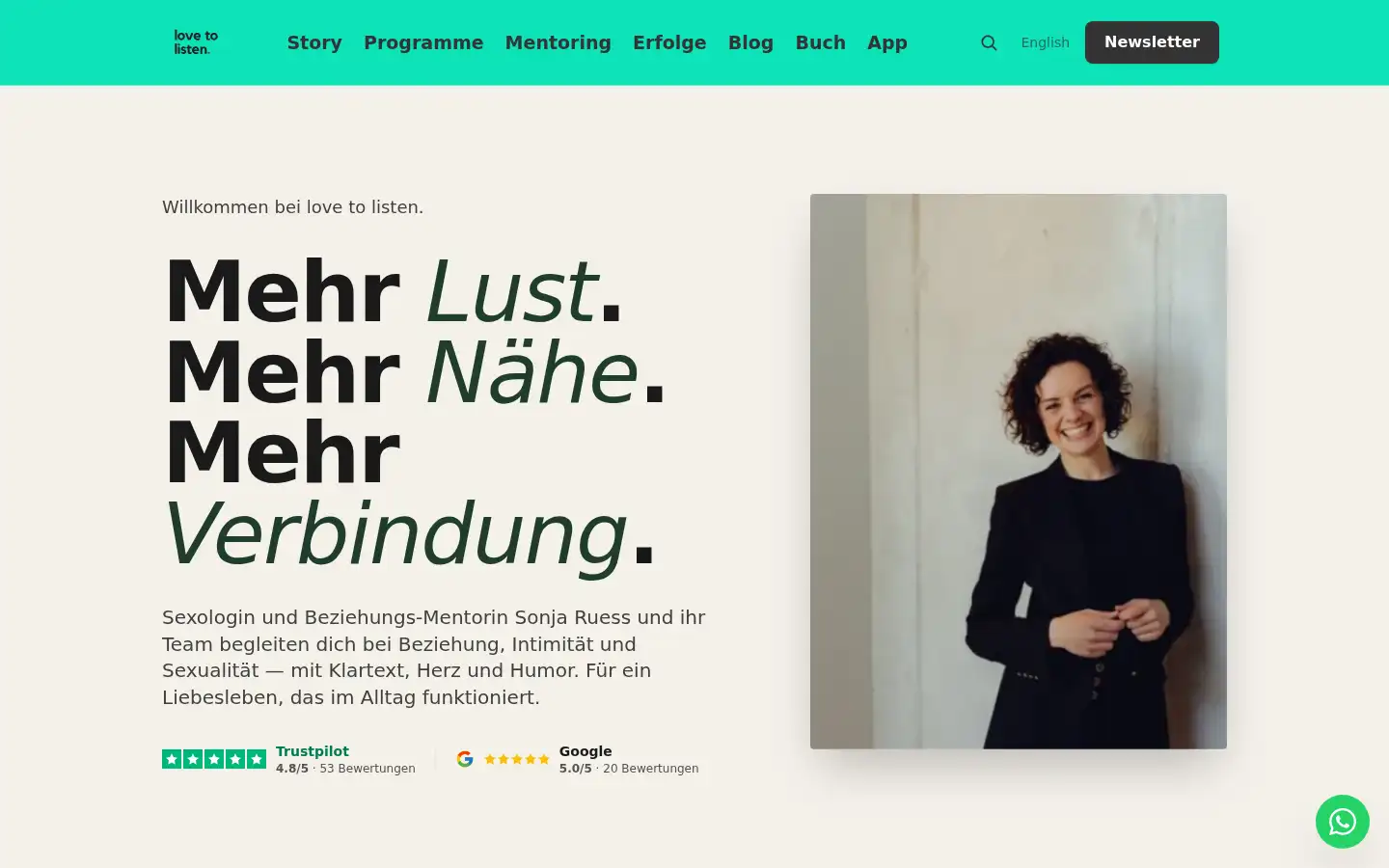 Screenshot of lovetolisten.de