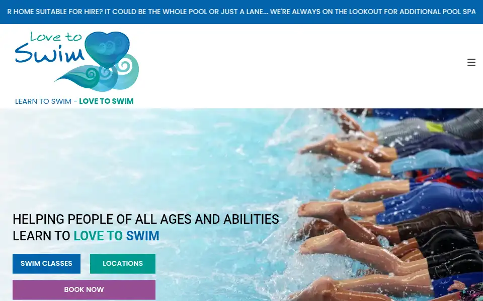 Screenshot of lovetoswim.co.uk