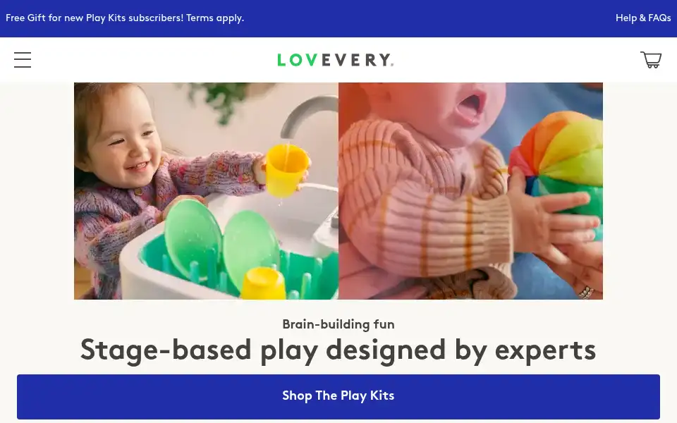 Screenshot of lovevery.com.au
