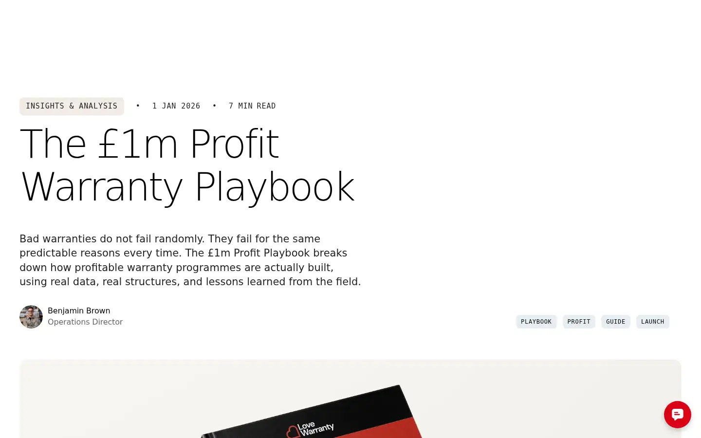 Screenshot of lovewarranty.co.uk
