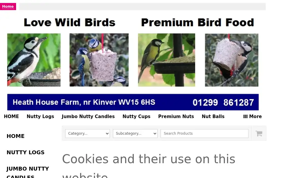 Screenshot of lovewildbirds.co.uk