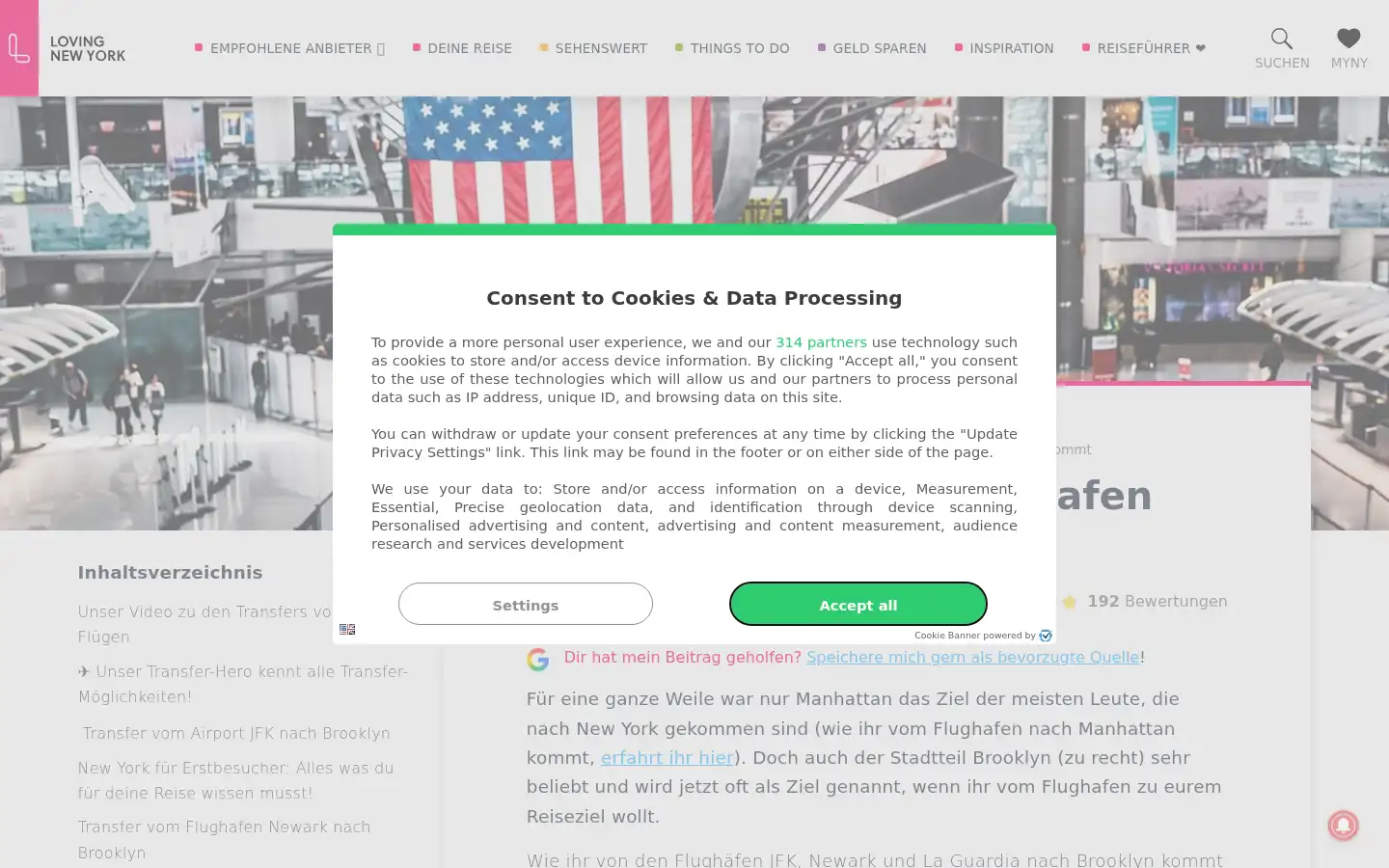 Screenshot of lovingnewyork.de