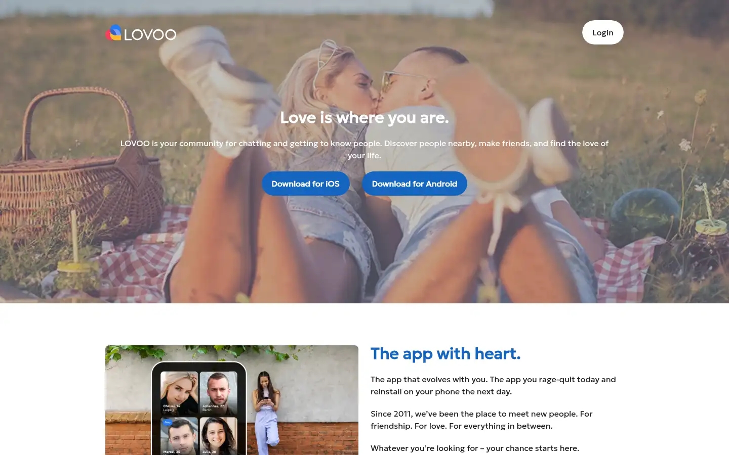 Screenshot of lovoo.de