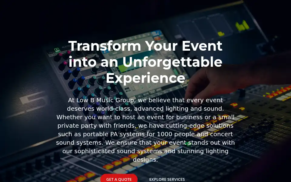 Screenshot of lowbmusicgroupllc.com
