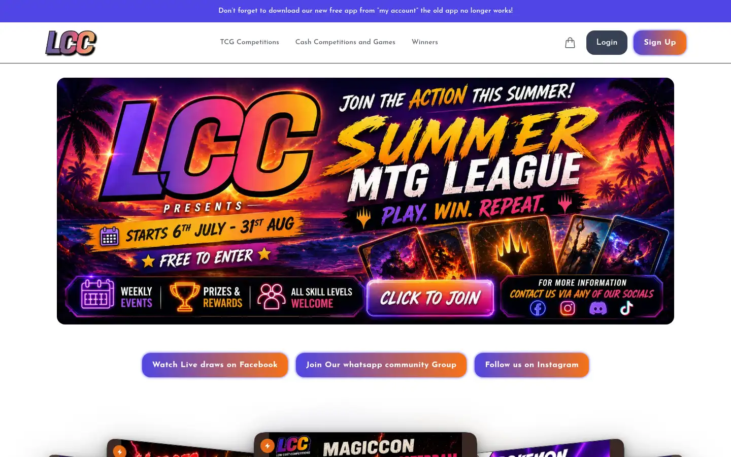 Screenshot of lowcostcompetitions.co.uk