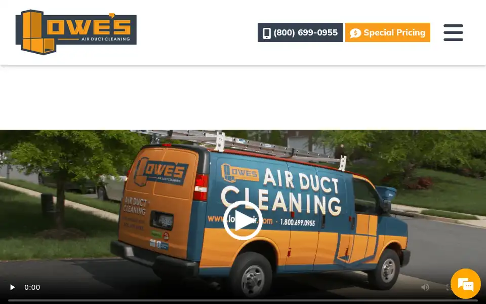 Screenshot of lowesair.com