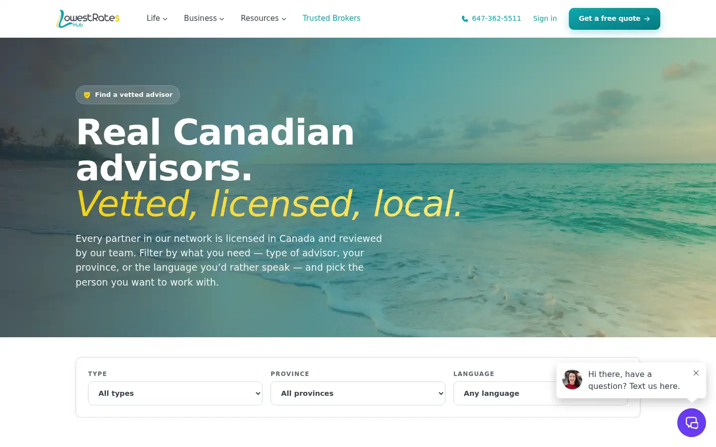Screenshot of lowestrateshub.com