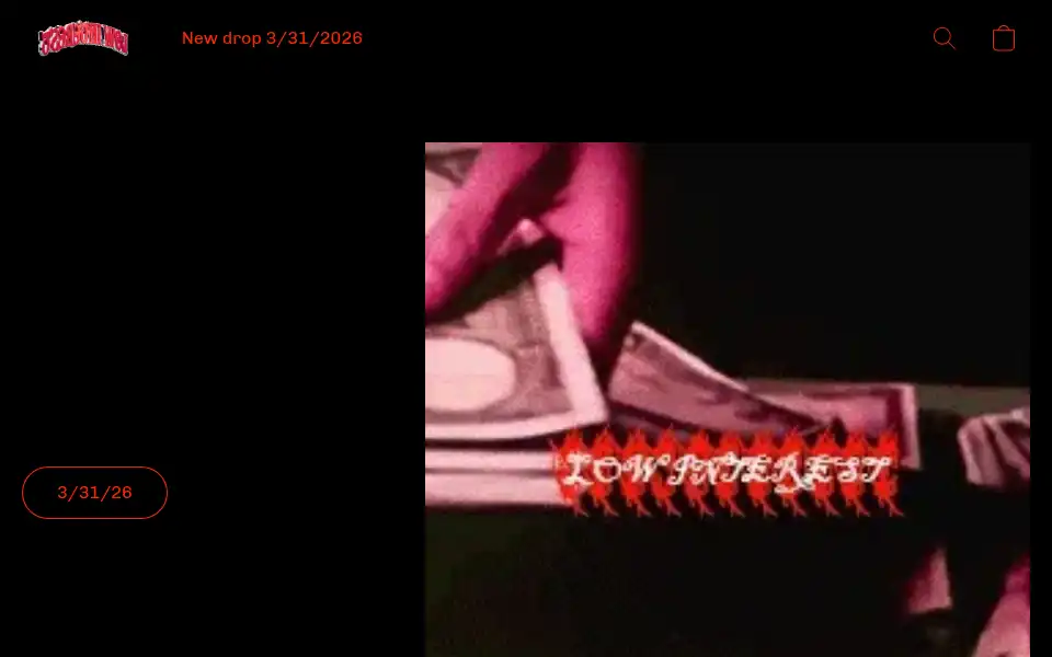 Screenshot of lowinterestclothing.com