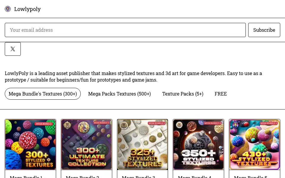 Screenshot of lowlypoly.com