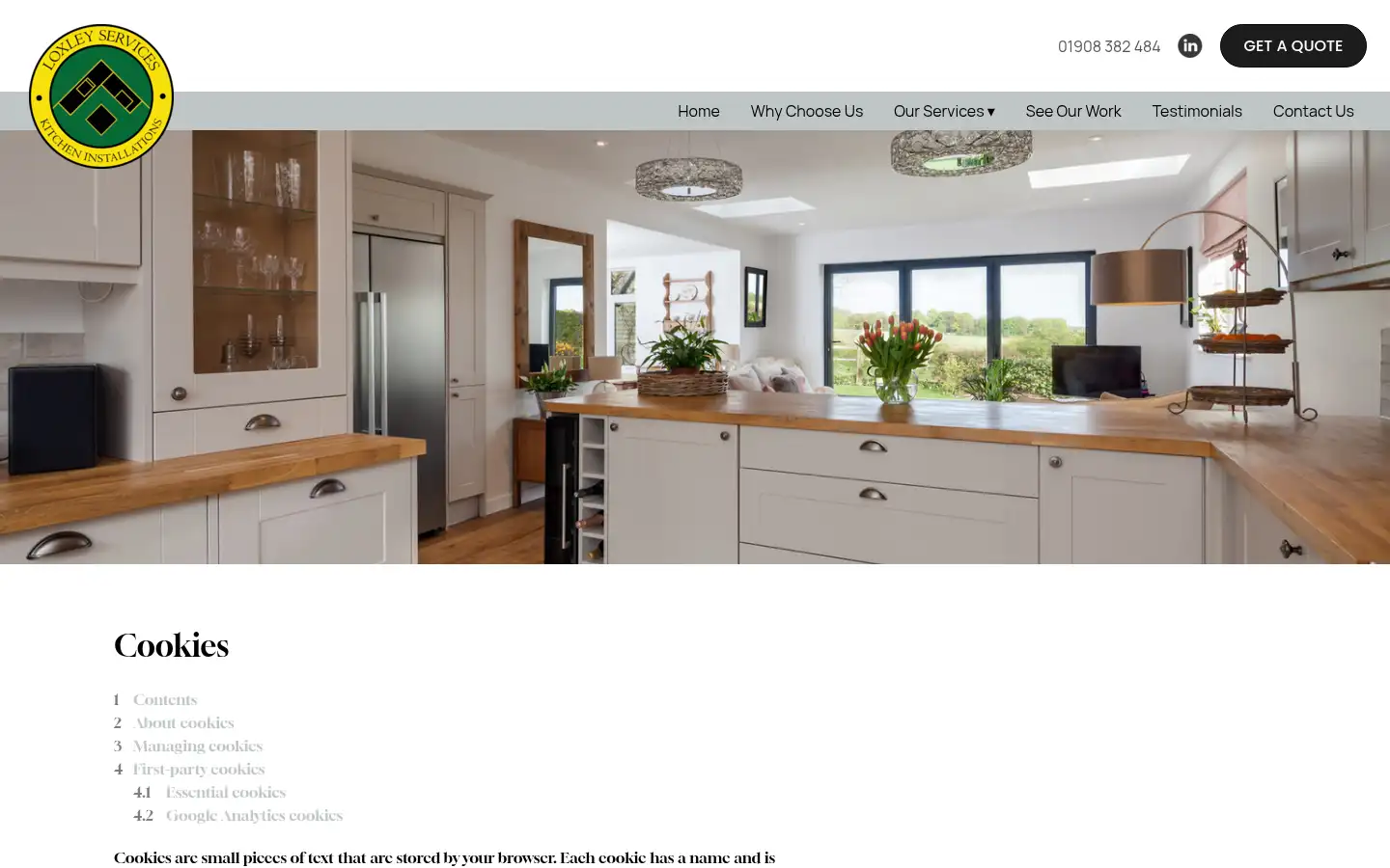 Screenshot of loxleyservices.co.uk